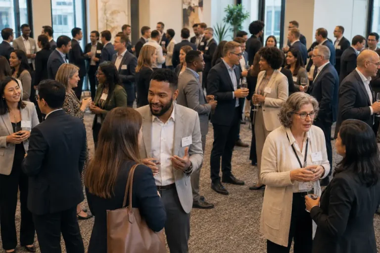 Networking Power: How to Build Better Connections at Events Busy Networking Event
